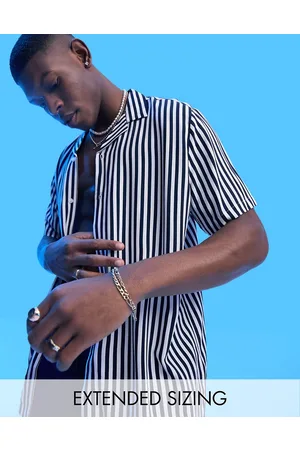 ASOS Homem Camisas Casual - Relaxed revere shirt in summer stripe