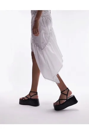 Topshop Mulher Sandálias - Greta strappy flatform sandal in lizard