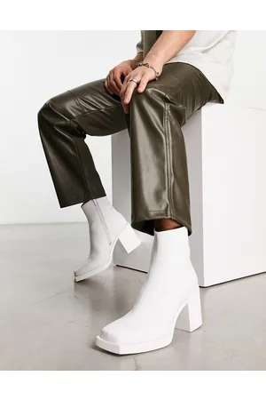 ASOS Homem Heeled chelsea boots in leather with sole