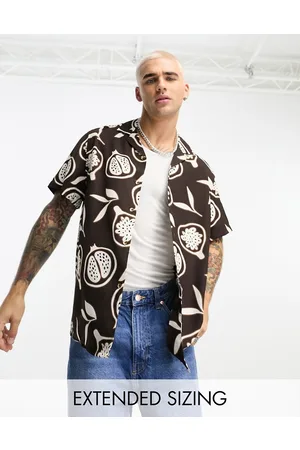 ASOS Homem Camisas Casual - Relaxed revere shirt in with fruit print