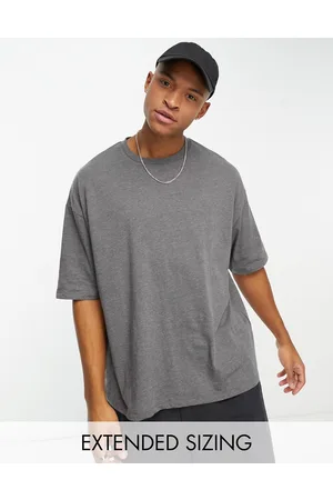 ASOS Homem T-shirts & Manga Curta - Oversized t-shirt in charcoal marl