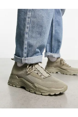 ASOS Homem Knitted trainers in stone