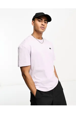 Calvin Klein Homem T-shirts & Manga Curta - Tape logo comfort fit t-shirt in lilac