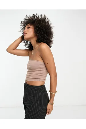ASOS Mulher Caicais - Ultimate crop bandeau top in camel