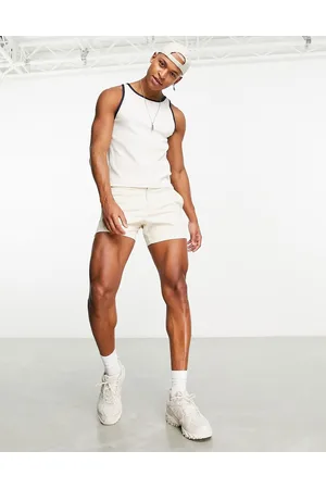 ASOS Homem T-shirts & Manga Curta - Muscle rib vest in with contrast trims