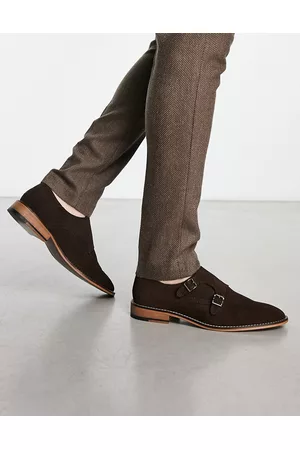 ASOS Homem Monk shoes in suede with natural sole