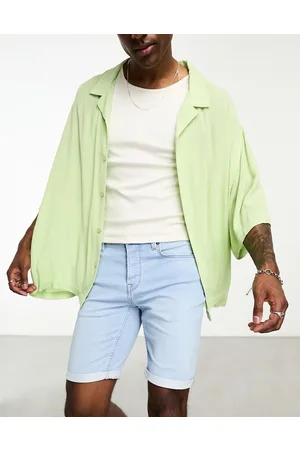 Only & Sons Jog denim shorts in light wash