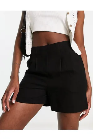VERO MODA Pleat front linen blend shorts in