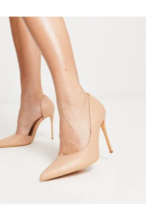 Truffle Collection Stiletto heeled court shoes in beige