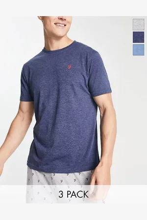 Farah 3 pack t-shirts in grey and blue
