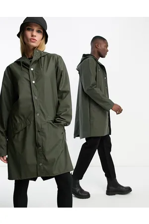 Rains 12020 unisex waterproof long jacket in