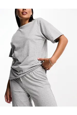 ASOS Mix & match cotton oversized pyjama tee in marl