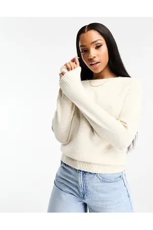 VERO MODA Round neck jumper in cream