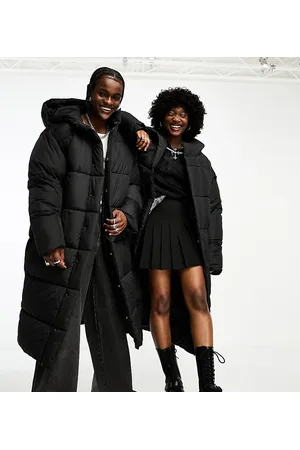 COLLUSION Unisex maxi puffer jacket with hood in