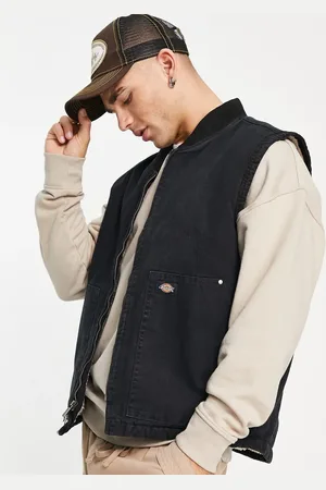 Dickies Duck canvas vest jacket in stone washed