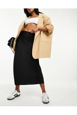 ASOS Satin bias midi skirt in