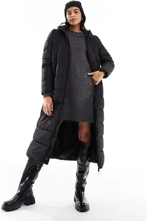 Noisy May Longline padded coat with hood in