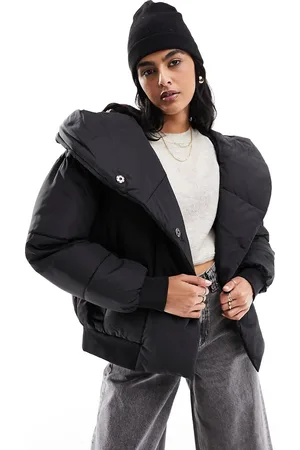 Noisy May Padded jacket with oversized hood in