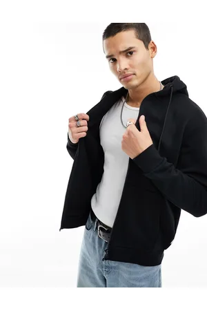 JACK & JONES Oversized zip through hoodie in