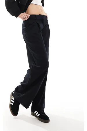 Monki Wide leg low waist tailored trousers in