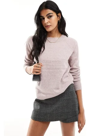 VERO MODA Round neck knitted jumper in blush melange