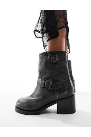 Bronx New Camperos biker ankle boot in antique