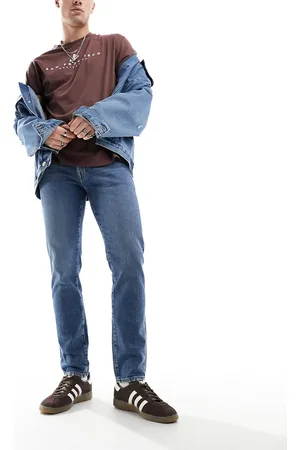 SELECTED Slim fit jeans in mid wash