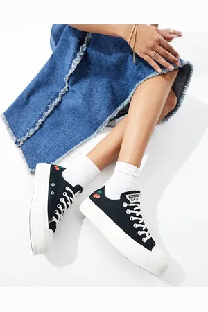 Converse Lift Ox cherry trainers in