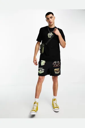 Coney Island Picnic Co-ord jersey shorts in with observe and reflect print