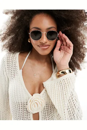 Accessorize Round metal sunglasses in