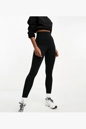 ASOS DESIGN legging in rib with tie waist