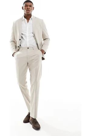 SELECTED Slim fit suit trouser in beige