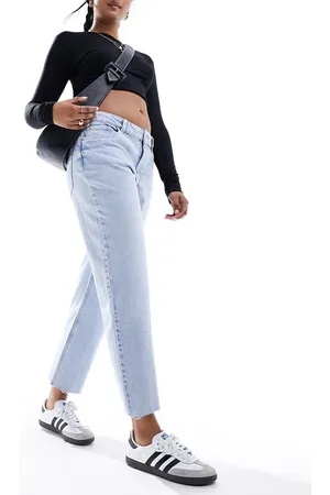 Pimkie High waisted straight leg jeans in light blue wash