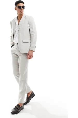SELECTED Linen mix suit jacket in beige