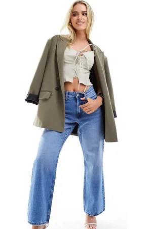 River Island 90s straight jean in midwash
