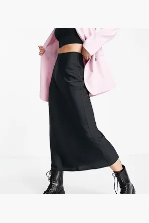 ASOS ASOS DESIGN Tall satin bias midi skirt in