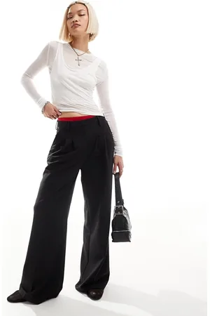 COLLUSION Relaxed wide leg tailored trousers in