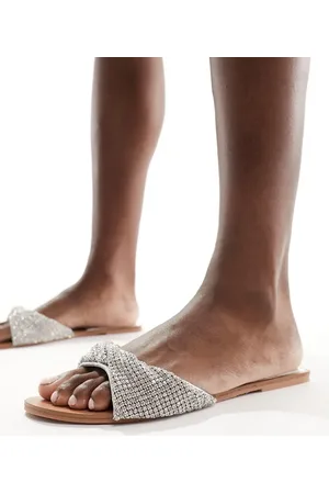 Simmi London Simmi London Kenya embellished strap flat sandal in