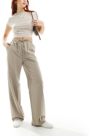 Reclaimed Taupe pinstripe pull on trouser