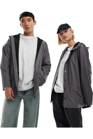 Rains 12010 unisex waterproof short hooded jacket in