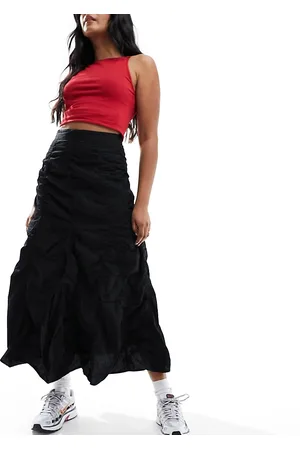 COLLUSION Western tiered maxi skirt in