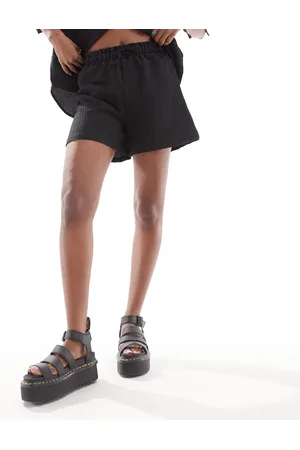 Noisy May High waisted ripple short co-ord in