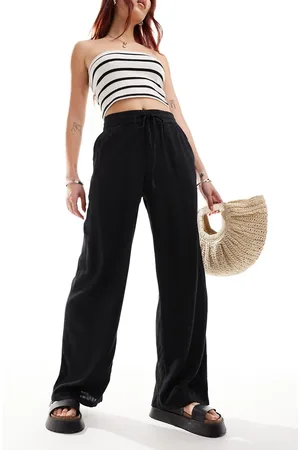 Noisy May Loose fit linen mix trouser in