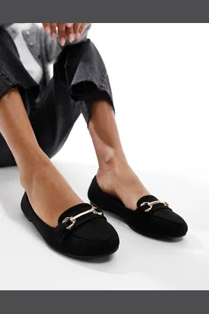 New Look Flat loafers with gold bar in