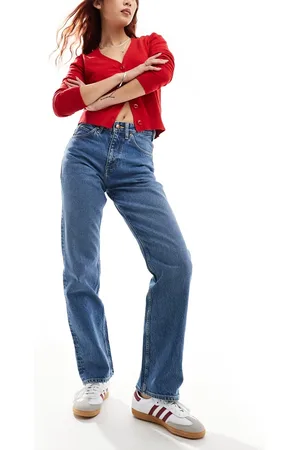 Lee Rider classic straight fit jeans in mid wash