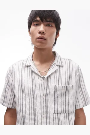 Topman Co-ord short sleeve relaxed shirt in ecru