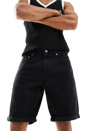 Calvin Klein Slim denim shorts in black wash