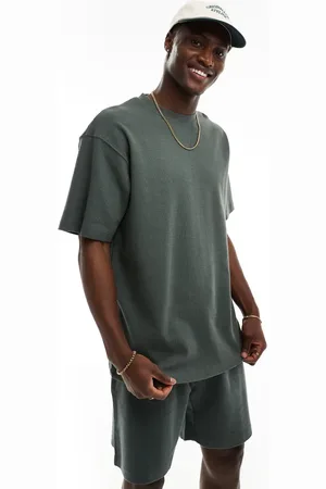 Pull&Bear Waffle textured t-shirt co-ord in