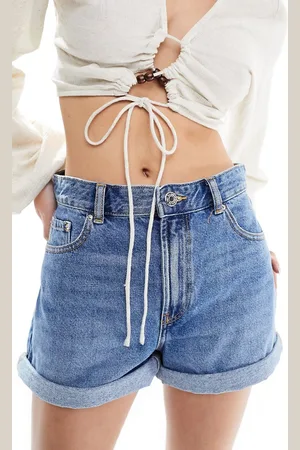 Pull&Bear Mid rise denim Mom short in mid