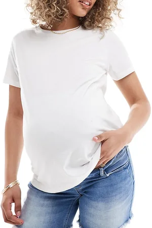 Mama;licious Mamalicious denim shorts with bump bands in